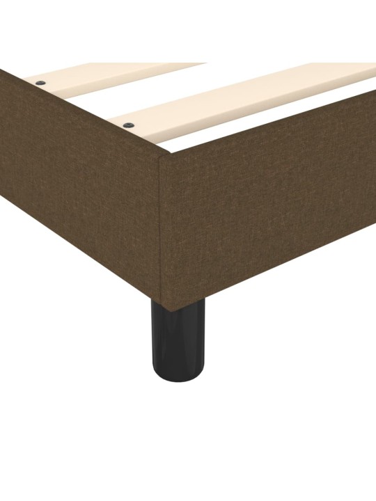 Box spring postel s matrací tmavě hnědá 90x200 cm textil