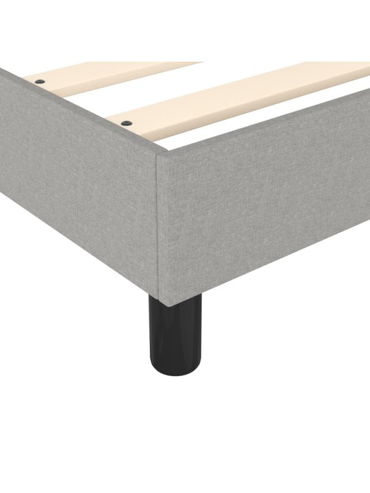 Box spring postel s matrací světle šedý 100 x 200 cm textil