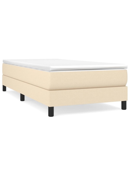 Box spring postel s matrací krémová 100 x 200 cm textil