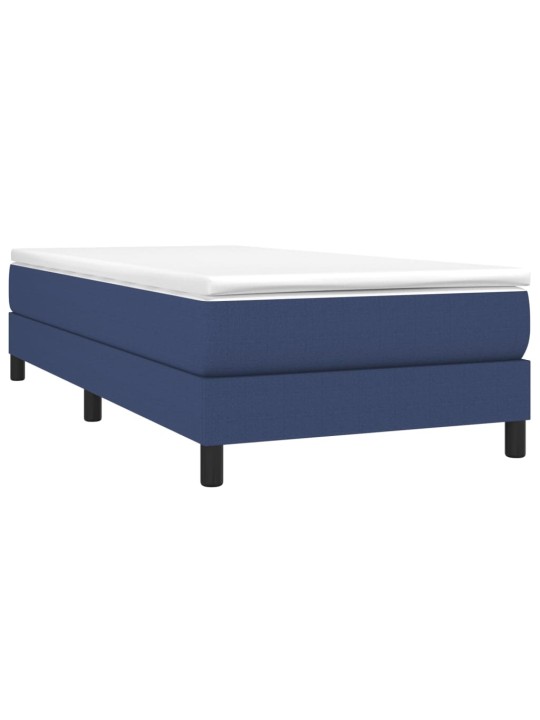 Box spring postel s matrací modrá 100 x 200 cm textil
