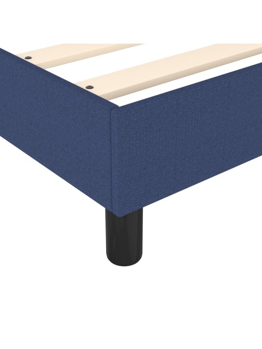 Box spring postel s matrací modrá 100 x 200 cm textil