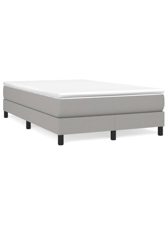 Box spring postel s matrací světle šedá 120 x 200 cm textil