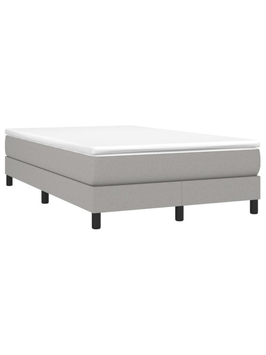 Box spring postel s matrací světle šedá 120 x 200 cm textil