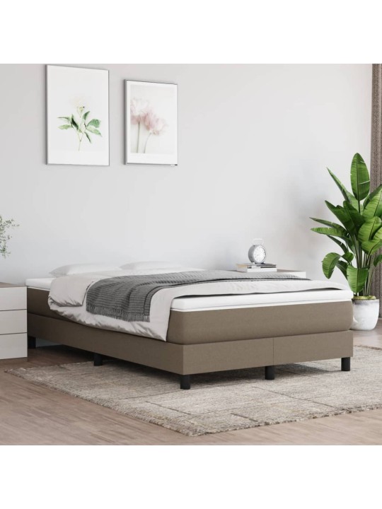 Box spring postel s matrací taupe 120x200 cm textil