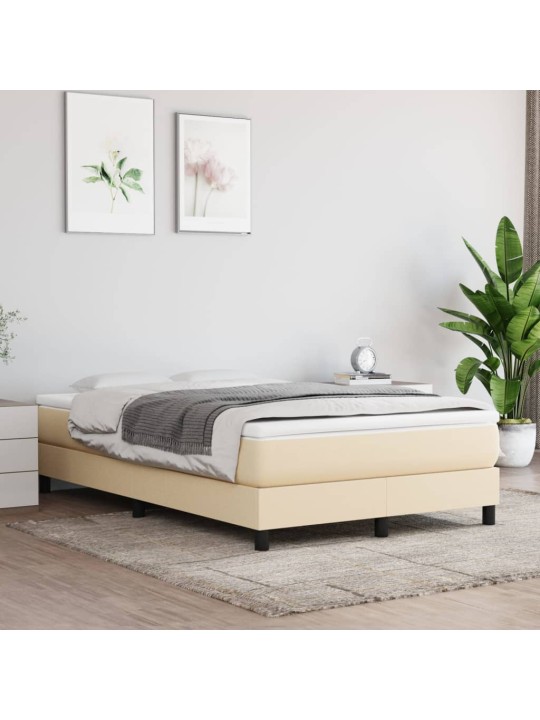 Box spring postel s matrací krémová 120x200 cm textil