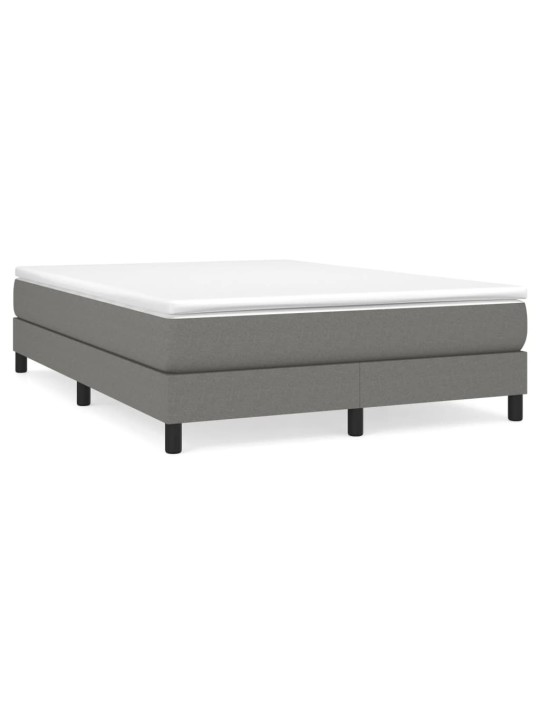 Box spring postel s matrací tmavě šedý 140 x 190 cm textil