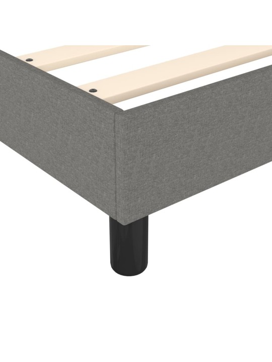 Box spring postel s matrací tmavě šedý 140 x 190 cm textil