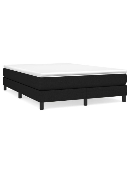 Box spring postel s matrací černá 140 x 190 cm textil