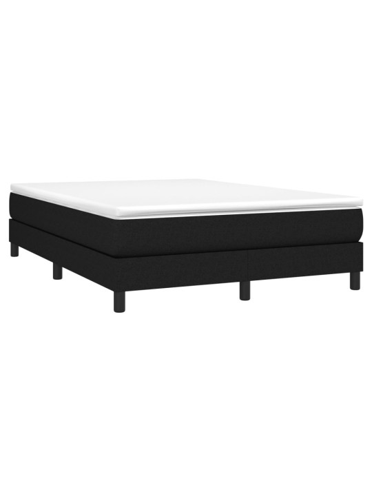 Box spring postel s matrací černá 140 x 190 cm textil