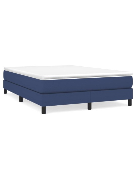 Box spring postel s matrací modrá 140x190 cm textil