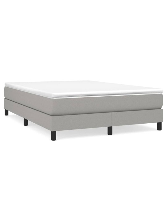 Box spring postel s matrací světle šedá 140 x 200 cm textil
