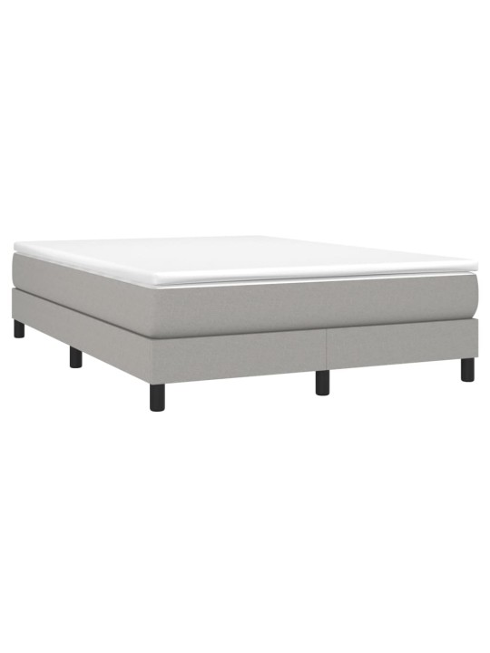 Box spring postel s matrací světle šedá 140 x 200 cm textil