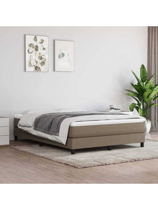Box spring postel s matrací taupe 140x200 cm textil