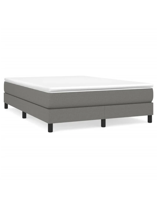 Box spring postel s matrací tmavě šedá 160x200 cm textil