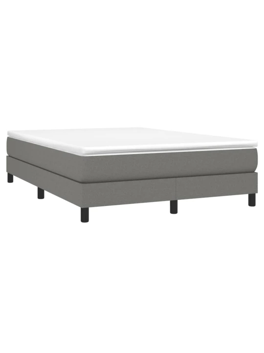 Box spring postel s matrací tmavě šedá 160x200 cm textil