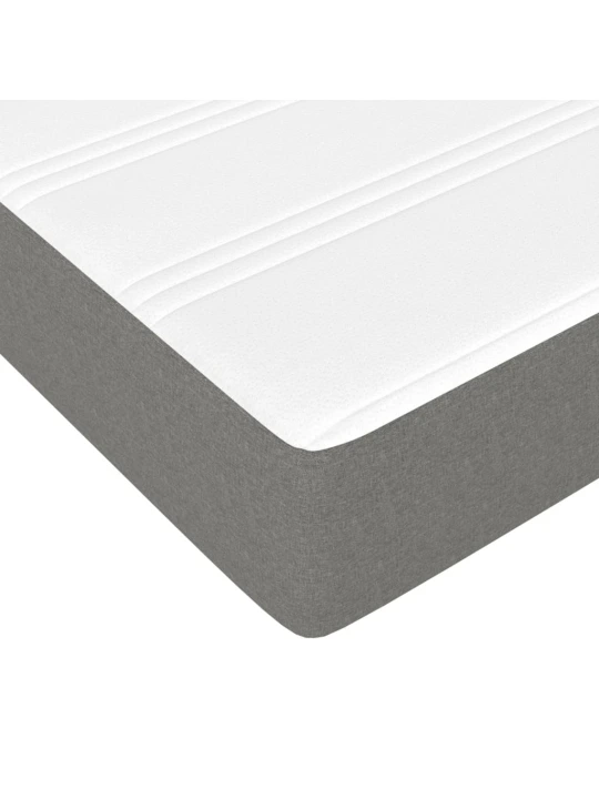 Box spring postel s matrací tmavě šedá 160x200 cm textil
