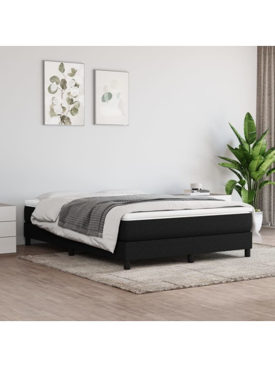 Box spring postel s matrací černá 160x200 cm textil