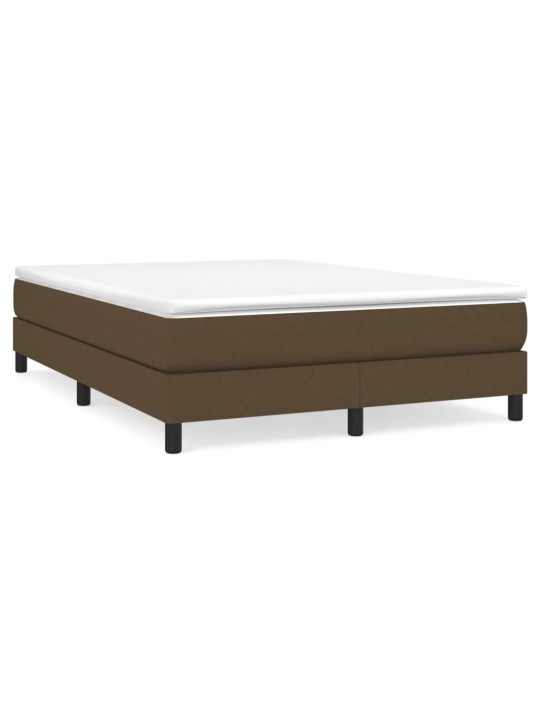 Box spring postel s matrací tmavě hnědá 160x200 cm textil