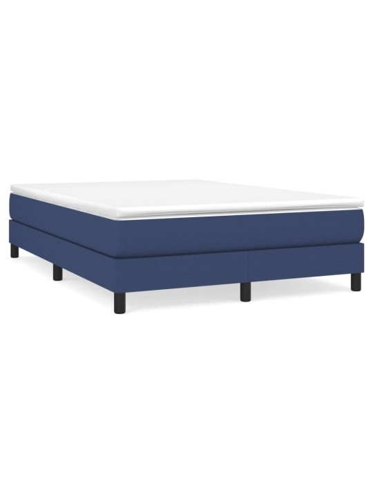 Box spring postel s matrací modrá 160x200 cm textil