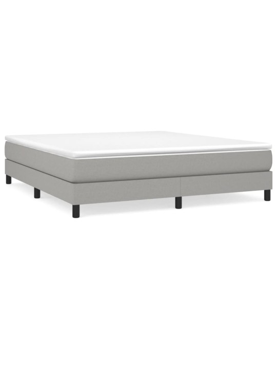 Box spring postel s matrací světle šedá 180 x 200 cm textil