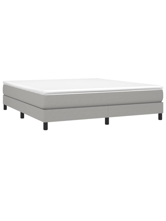 Box spring postel s matrací světle šedá 180 x 200 cm textil