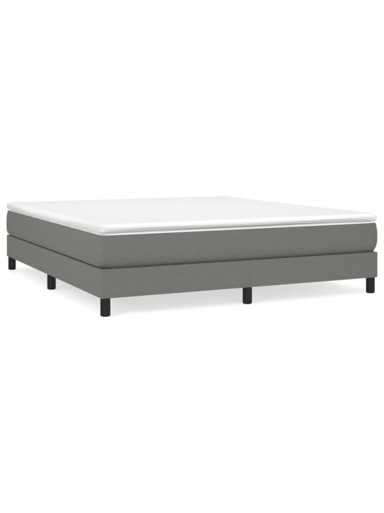 Box spring postel s matrací tmavě šedá 180x200 cm textil