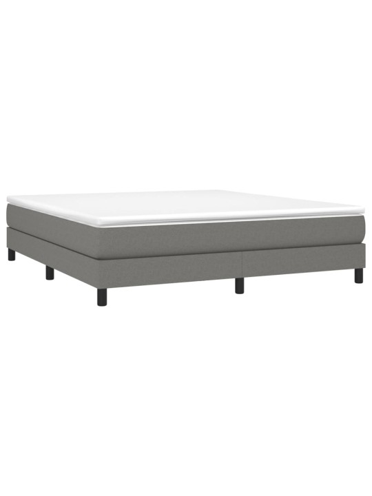 Box spring postel s matrací tmavě šedá 180x200 cm textil