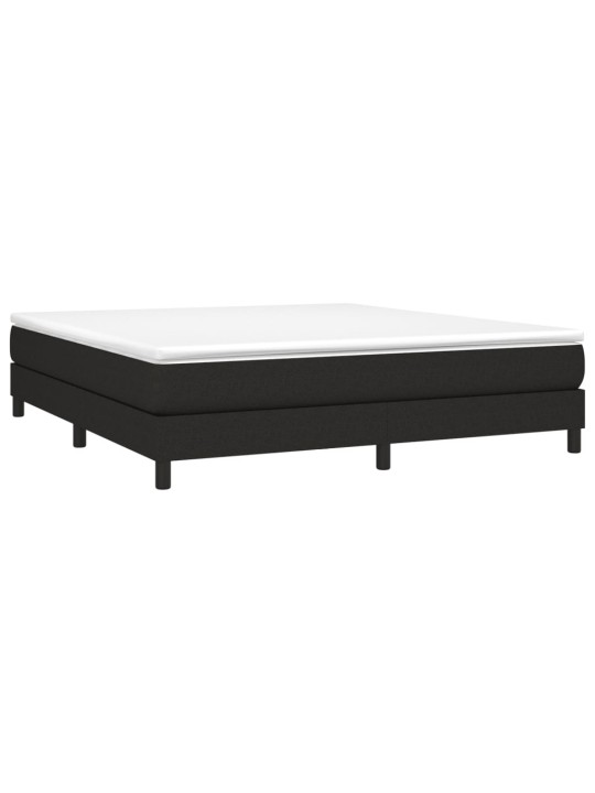 Box spring postel s matrací černá 180x200 cm textil