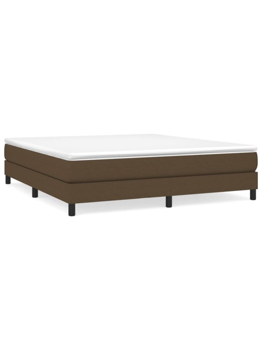 Box spring postel s matrací tmavě hnědá 180x200 cm textil