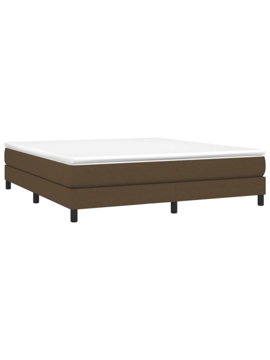 Box spring postel s matrací tmavě hnědá 180x200 cm textil