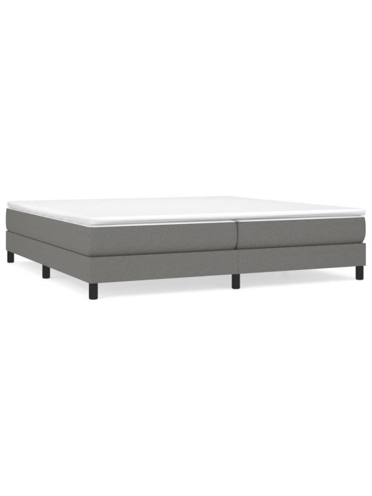 Box spring postel s matrací tmavě šedá 200x200 cm textil