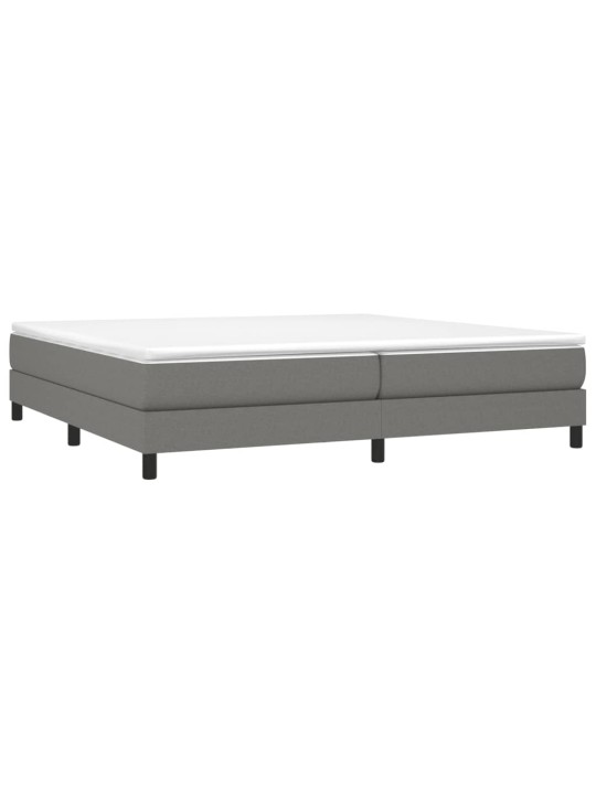 Box spring postel s matrací tmavě šedá 200x200 cm textil