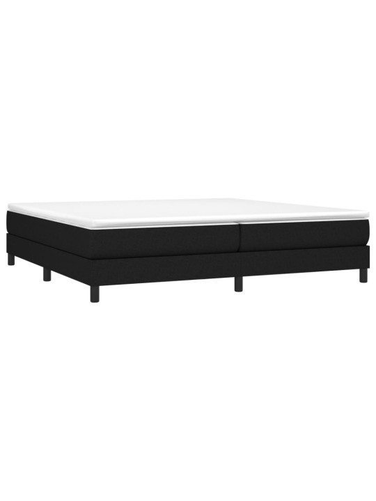 Box spring postel s matrací černá 200x200 cm textil