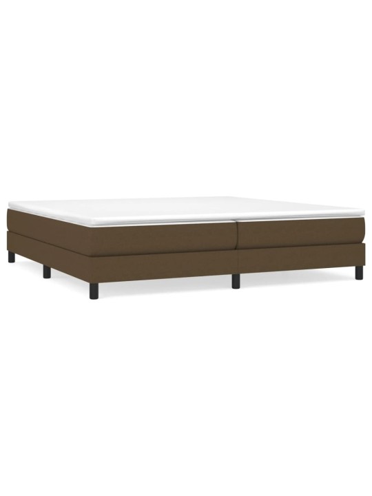 Box spring postel s matrací tmavě hnědá 200x200 cm textil