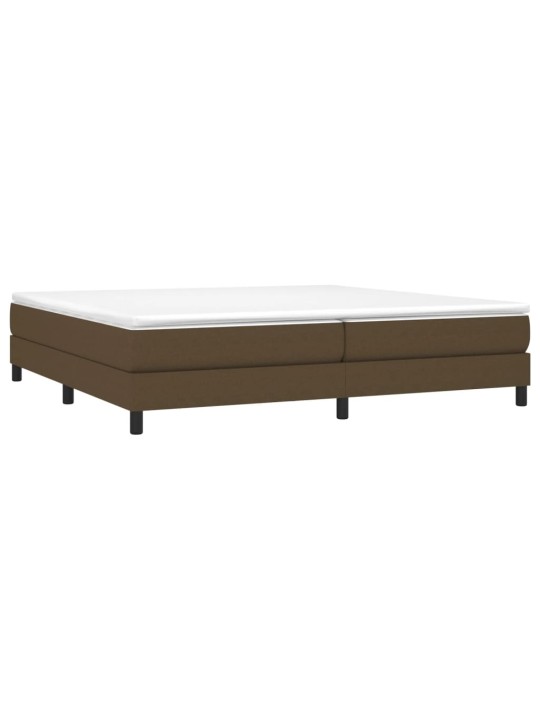 Box spring postel s matrací tmavě hnědá 200x200 cm textil