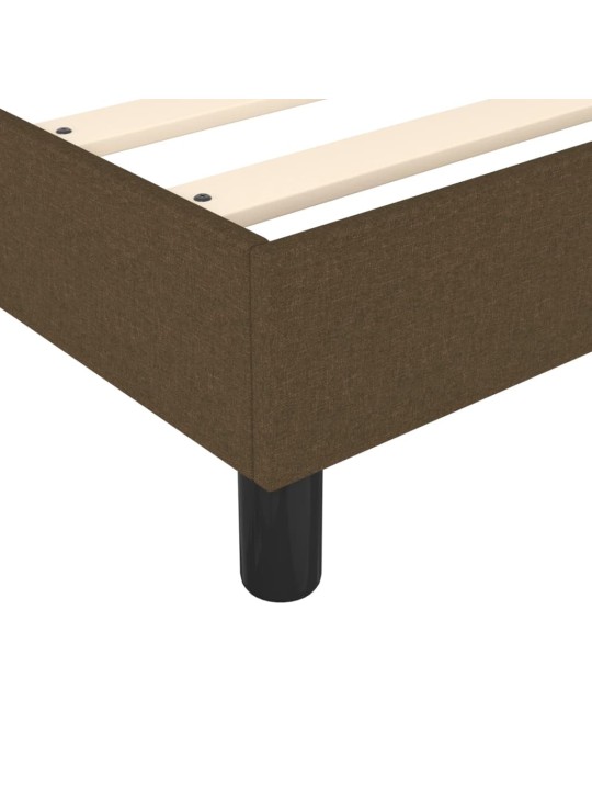 Box spring postel s matrací tmavě hnědá 200x200 cm textil