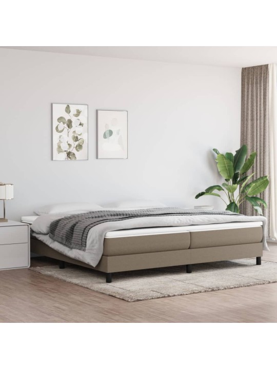 Box spring postel s matrací taupe 200x200 cm textil