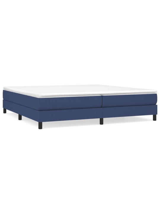 Box spring postel s matrací modrá 200x200 cm textil