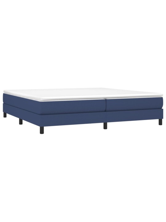 Box spring postel s matrací modrá 200x200 cm textil