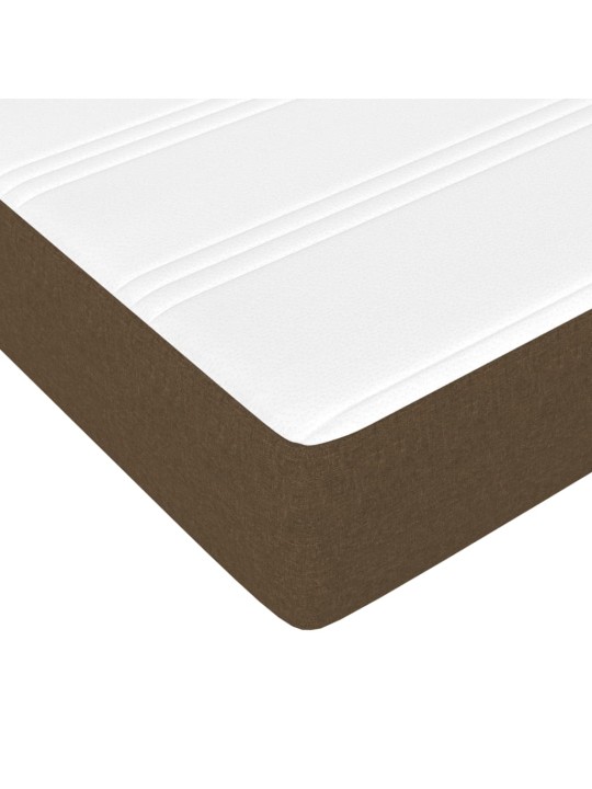 Box spring postel s matrací tmavě hnědá 80x200 cm textil