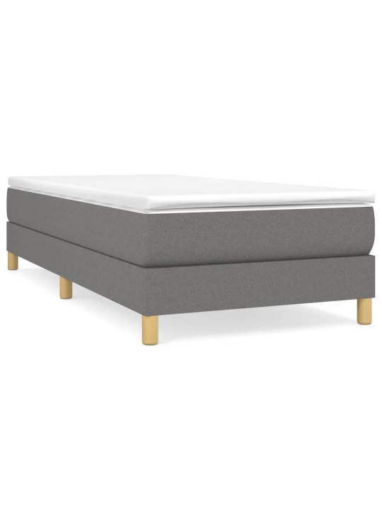 Box spring postel s matrací tmavě šedá 90x190 cm textil