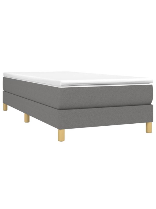 Box spring postel s matrací tmavě šedá 90x190 cm textil