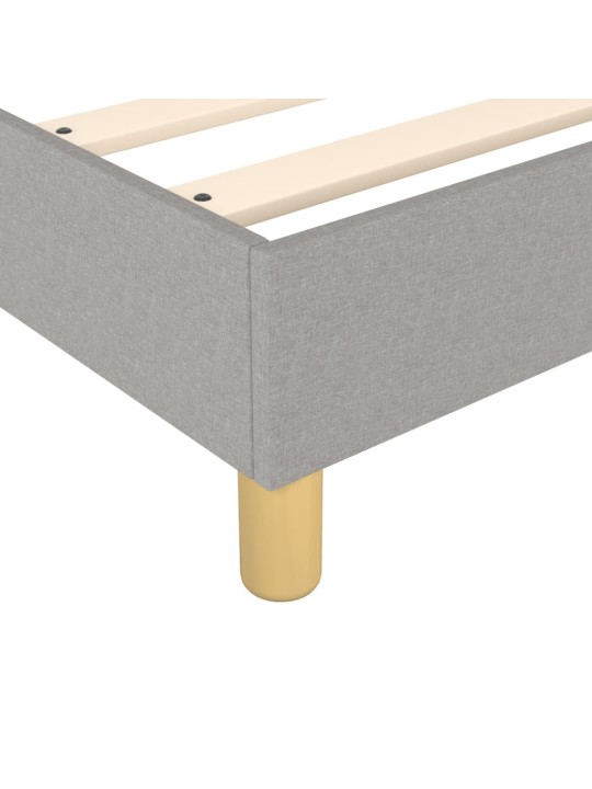 Box spring postel s matrací světle šedý 100 x 200 cm textil