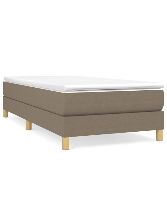 Box spring postel s matrací taupe 100 x 200 cm textil