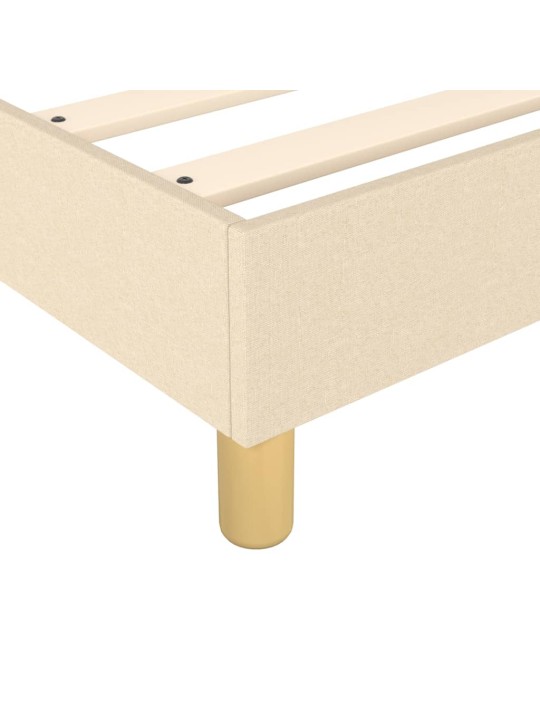 Box spring postel s matrací krémová 100 x 200 cm textil