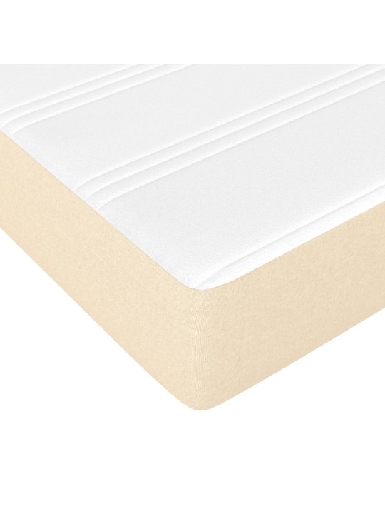Box spring postel s matrací krémová 100 x 200 cm textil