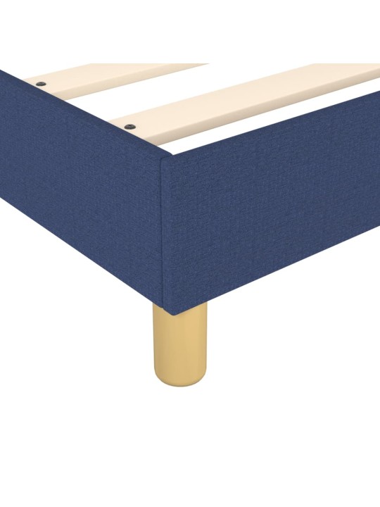 Box spring postel s matrací modrá 100 x 200 cm textil