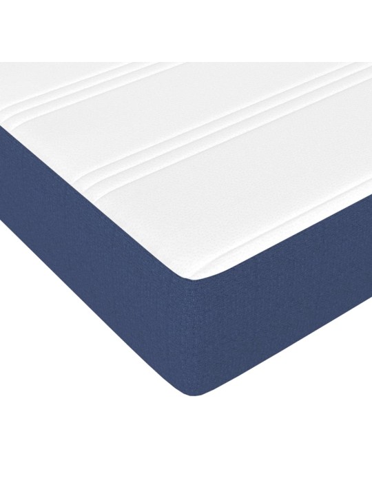 Box spring postel s matrací modrá 100 x 200 cm textil