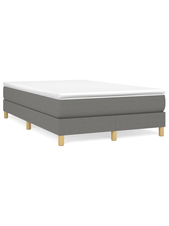 Box spring postel s matrací tmavě šedá 120x200 cm textil