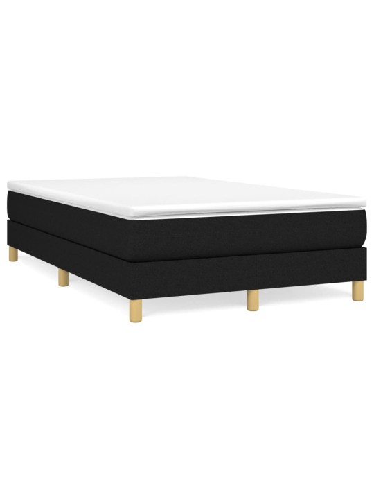 Box spring postel s matrací černá 120x200 cm textil